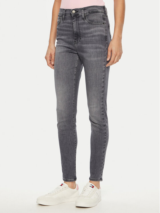 Tommy Jeans Džinsai · Pilka · Skinny Fit