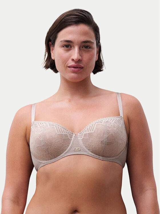 Chantelle Pusiau dengta (balcony bra) liemenėlė · Pilka