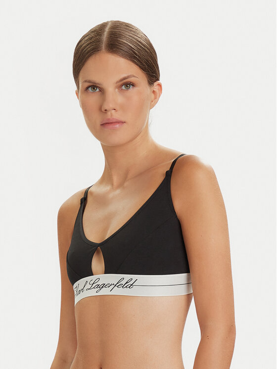 KARL LAGERFELD Besiūlė liemenėlė · Juoda