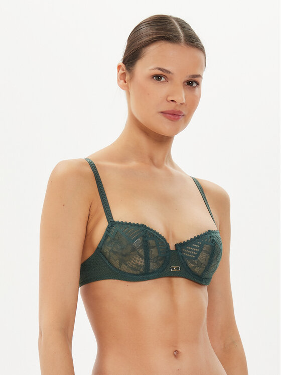 Chantelle Pusiau dengta (balcony bra) liemenėlė · Žalia