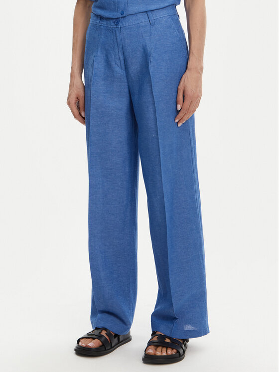 Olsen Medžiaginės kelnės · Mėlyna · Regular Fit