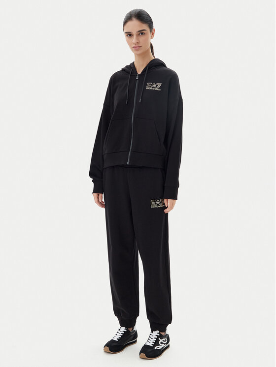 EA7 Emporio Armani Sportinis kostiumas 7W000110 AF12473 MC004 Juoda Loose Fit