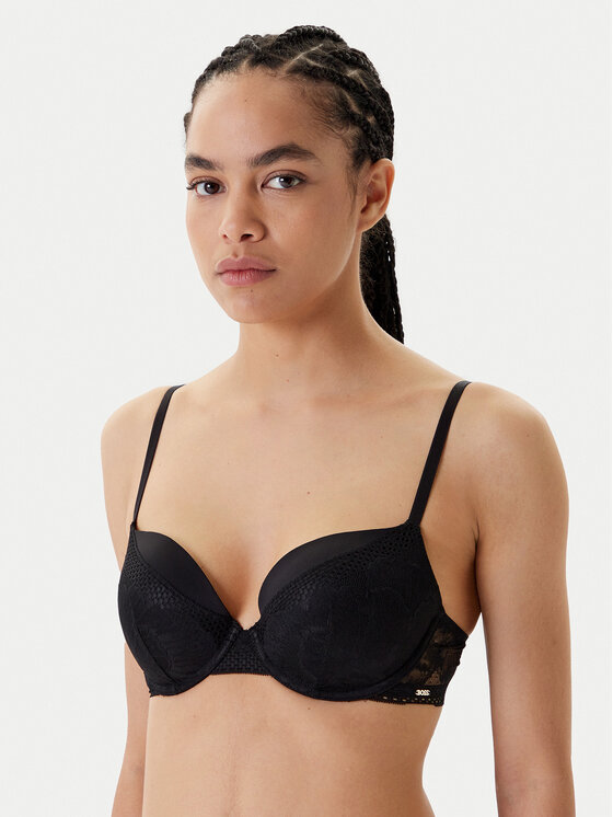 BOSS Pakelianti (push-up) liemenėlė · Juoda