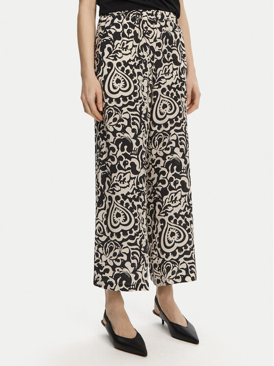 Weekend Max Mara Medžiaginės kelnės · Juoda · Regular Fit