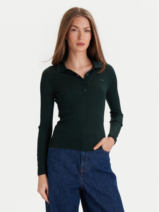 Lacoste Megztinis · Žalia · Slim Fit