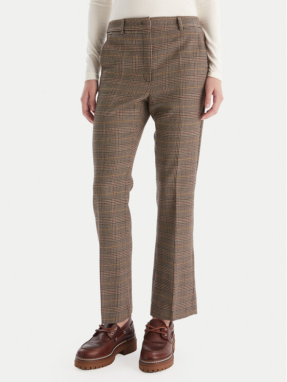 Weekend Max Mara Medžiaginės kelnės · Ruda · Regular Fit