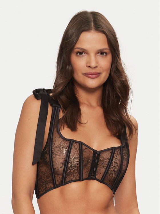 TWINSET Liemenėlė su lankeliais · Juoda