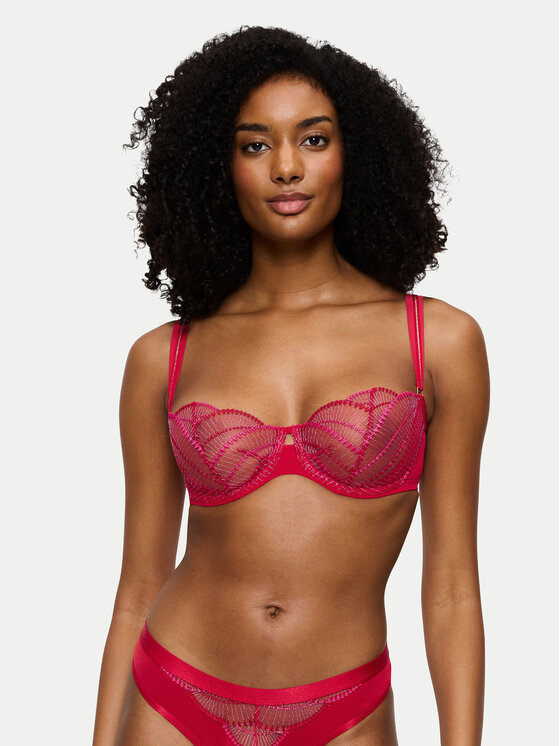 Triumph Pusiau dengta (balcony bra) liemenėlė · Raudona