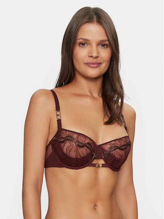 Chantelle X Pusiau dengta (balcony bra) liemenėlė · Vyšninė
