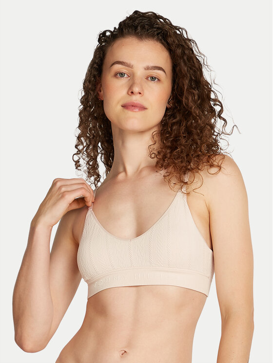 Tommy Hilfiger Sportinė liemenėlė · Smėlio