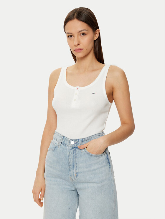 Tommy Jeans Marškinėliai · Balta