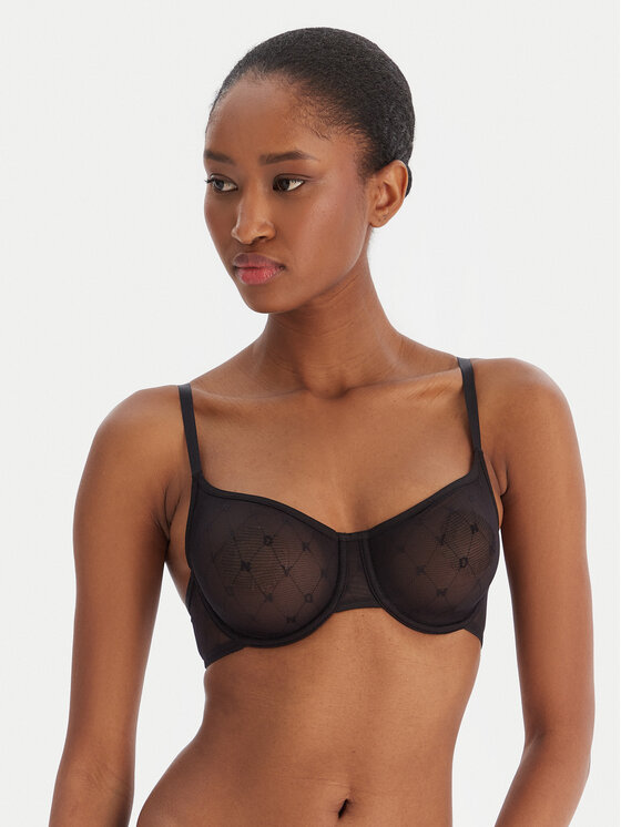 DKNY Liemenėlė su lankeliais · Juoda