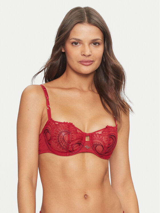 Chantelle Pusiau dengta (balcony bra) liemenėlė · Raudona