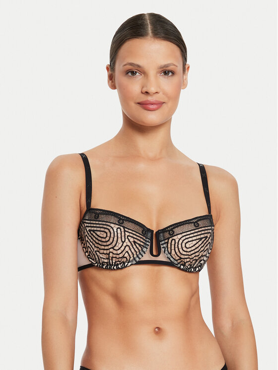 Chantelle Pusiau dengta (balcony bra) liemenėlė · Juoda