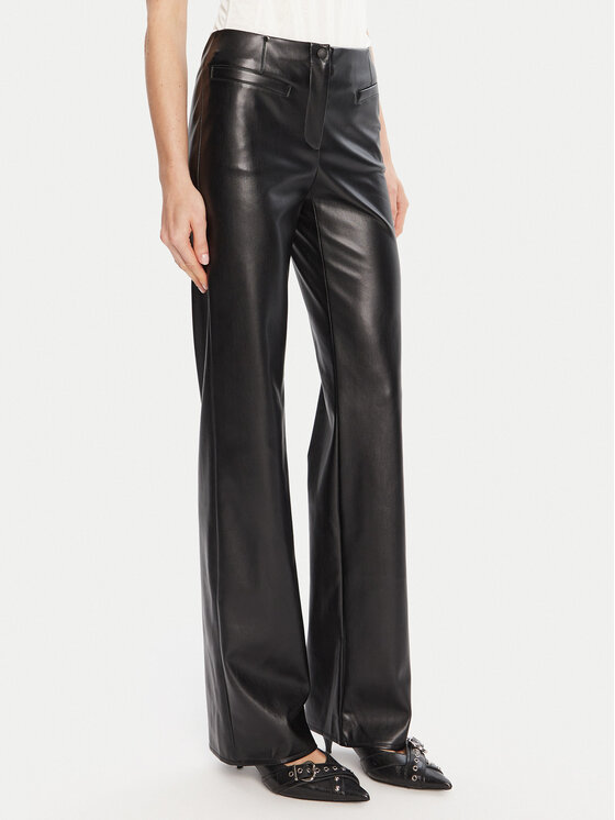 Patrizia Pepe Odinės kelnės · Juoda · Regular Fit