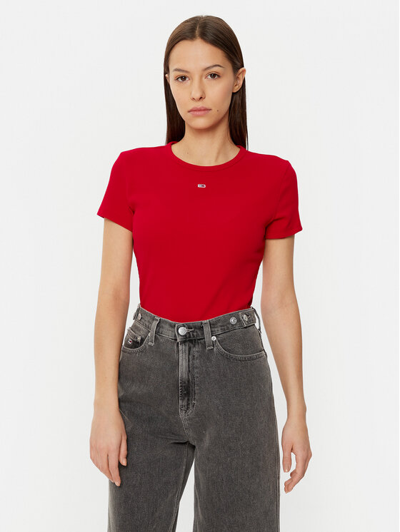 Tommy Jeans Marškinėliai · Raudona