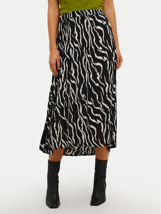 Kaffe Midi sijonas · Juoda · Midi