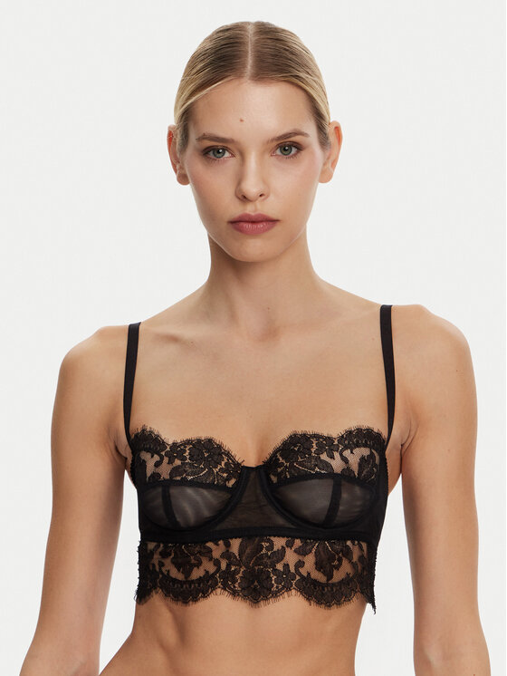 Dolce&Gabbana Pusiau dengta (balcony bra) liemenėlė · Juoda