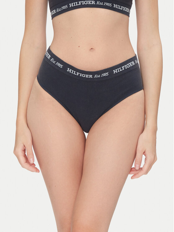Tommy Hilfiger Klasikinės kelnaitės aukštu juosmeniu · Tamsiai mėlyna