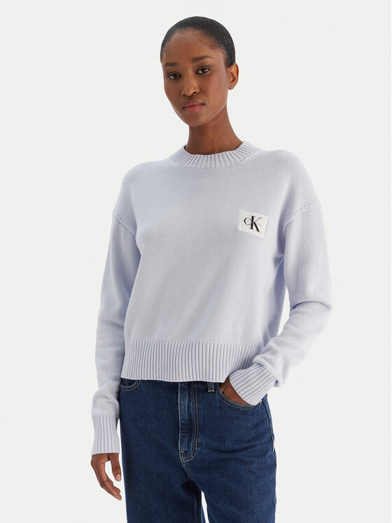 Calvin Klein Jeans Megztinis · Žydra · Regular Fit