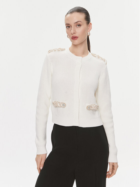 TWINSET Kardiganas · Écru · Regular Fit
