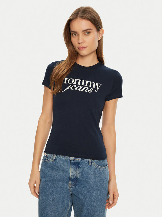 Tommy Jeans Marškinėliai · Tamsiai mėlyna