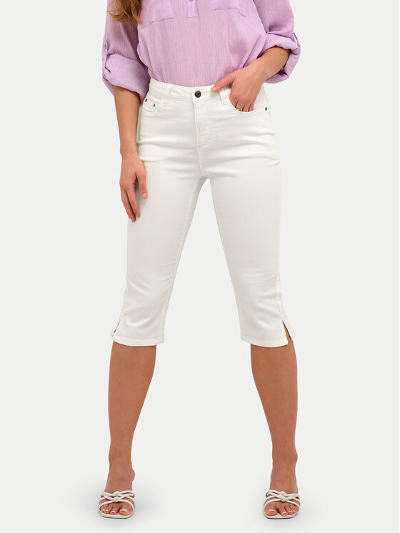 Kaffe Kapri kelnės · Balta · Slim Fit