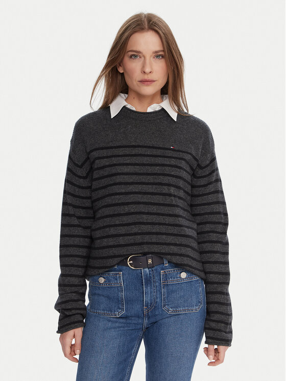 Tommy Hilfiger Megztinis · Pilka · Regular Fit
