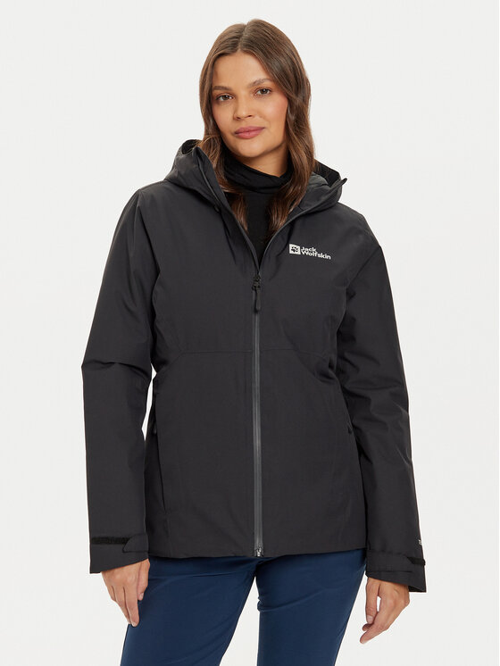 Jack Wolfskin Neperšlampanti striukė · Juoda
