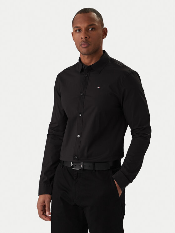 Kodas 20MAY Tommy Jeans Marškiniai · Juoda · Slim Fit