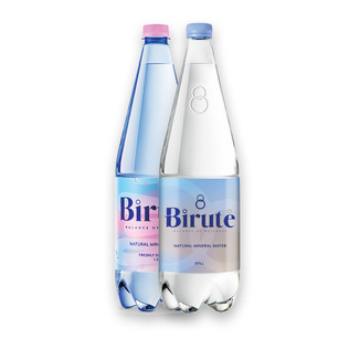 Natūralus mineralinis vanduo BIRUTĖ, 2 rūšių, 1,5 l