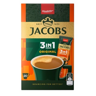 Tirp. kavos gėr. JACOBS 3IN1 ORIGINAL, dėž., 20 x 12,6 g/pak.