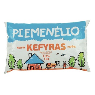 PIEMENĖLIO kefyras, 2,5% rieb., 1 kg, maišelis