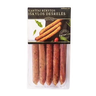 Karštai rūkytos IŠKYLOS dešrelės, a. r., 240 g