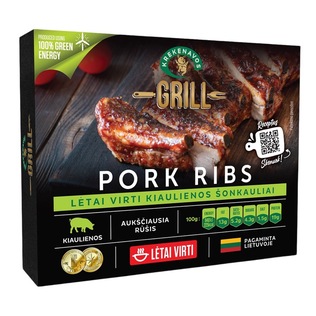 Lėtai virti kiaulienos šonkauliai BBQ, 1 kg
