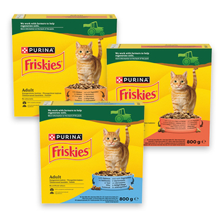 Sausas kačių ėdalas FRISKIES (3 rūšių), 800 g