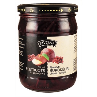 Konservuoti burokėliai obuolių sultyse RIVONA, 500 g