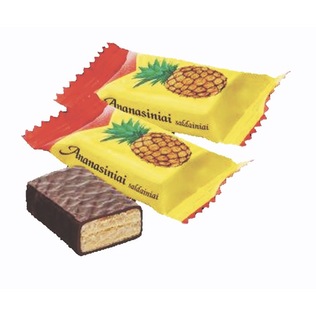 Sveriami ANANASINIAI saldainiai, 1 kg