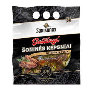 SULTINGI kiaulienos šoninės kepsniai žolelių marinate, 600 g