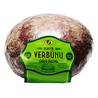VERBŪNŲ šviesi plikyta duona, 600 g