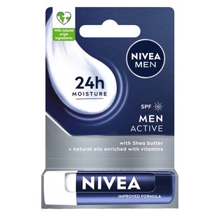 Lūpų balzamas NIVEA MEN ACTIVE CARE, 5,5 ml/pak.