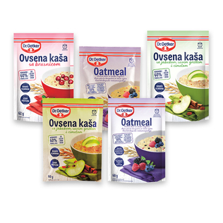 Greit. paruoš. avižinė košė DR. OETKER (5 rūšių), 60 g, 62 g