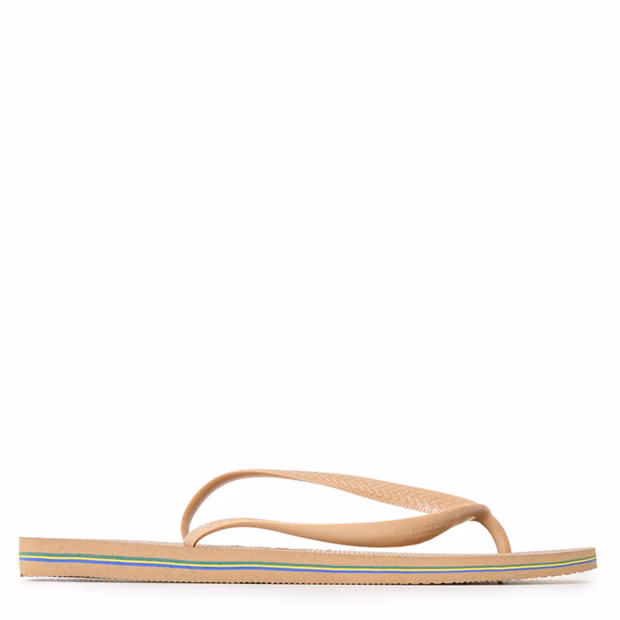 Havaianas Men's Brasil Logo Rose Gold Flip Flops