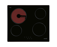 Kaitlentė CATA | Hob | TN 604/B | Vitroceramic | Number of burners/cooking zones 4 | Touch | Juodas | Ekranas