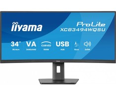 Monitorius iiyama ProLite XCB3494WQSU-B1 | 120Hz | UWQHD | 34'' | VA | 0,4 ms (Pažeista pakuotė)